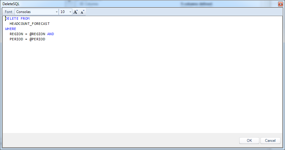 Deleting a headcount forecast entry